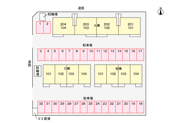 駐車場配置図 駐車場配置図